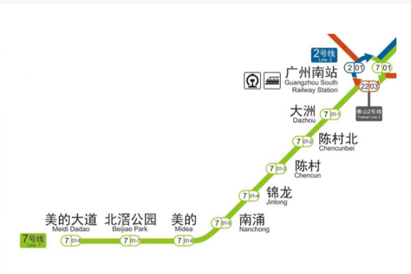 廣州地鐵7號線西延線什么時候開通 站點具體位置